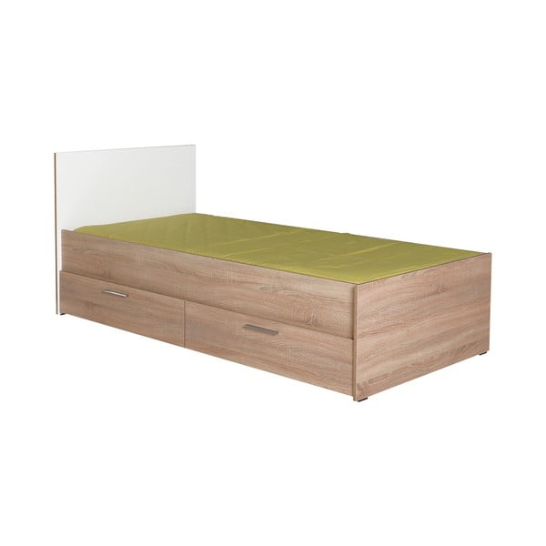 Letto per bambini bianco/naturale con contenitore 90x190 cm - Kalune Design