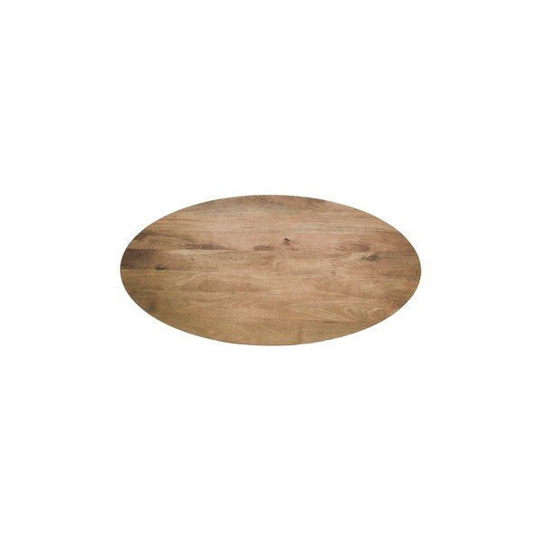 Piano del tavolo da pranzo ovale in legno di mango non trattato collezione HMS, 240 x 100 cm - HSM collection-image-2