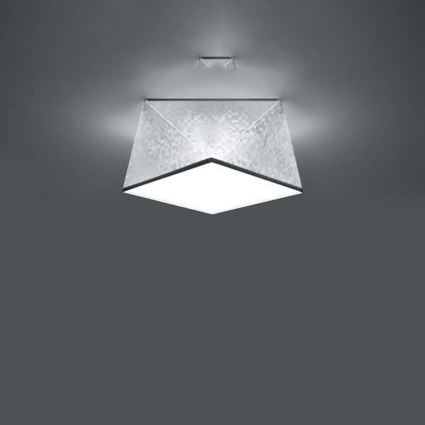 Lampada da soffitto in argento 25x25 cm Koma - Sollux-image-1