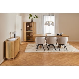 Cassettiera effetto rovere in colore naturale 160x80x45 cm Colima - Actona