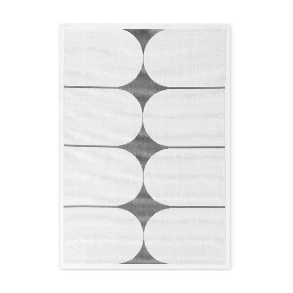 Tappeto da interno/esterno bianco e nero 160x230 cm Duet Bowen – NORTHRUGS