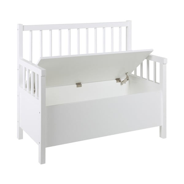 Panca da pranzo bianca con contenitore Assila Aster - Actona-image-2