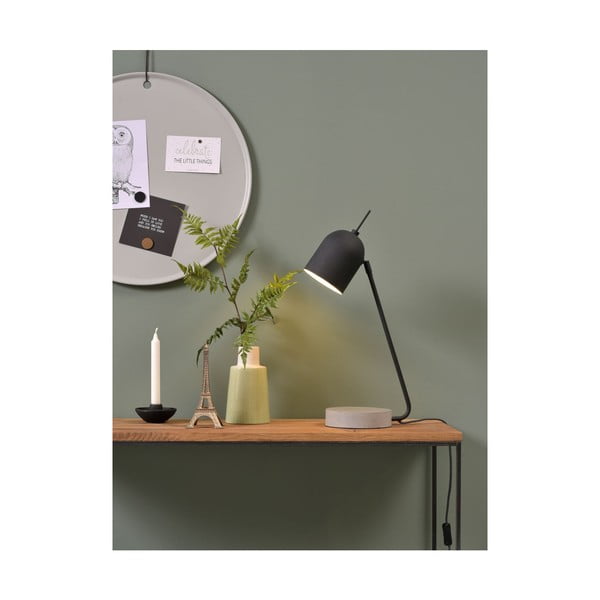 Lampada da tavolo nera e grigia con paralume in metallo (altezza 57 cm) Madrid - it's about RoMi-image-4