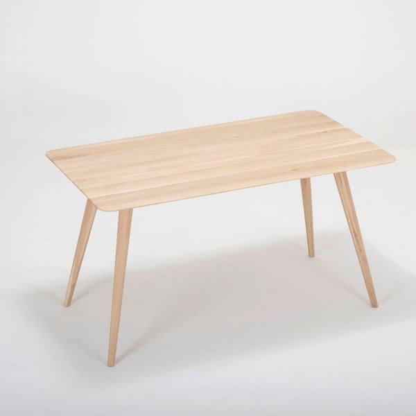 Tavolo da lavoro in rovere massiccio Stafa - Gazzda-image-2