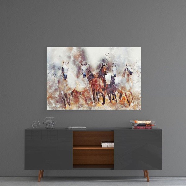 Pittura su vetro Cavalli II. - Insigne-image-3