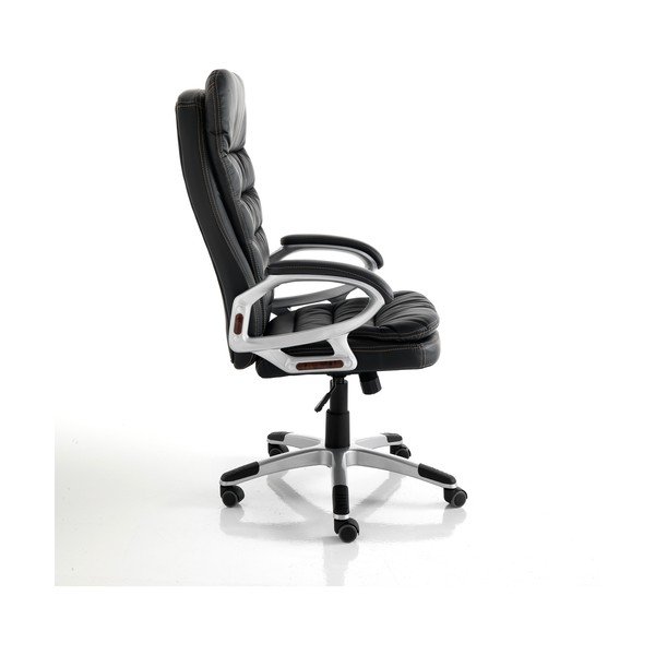 Sedia da ufficio nera in similpelle Master – Tomasucci-image-2