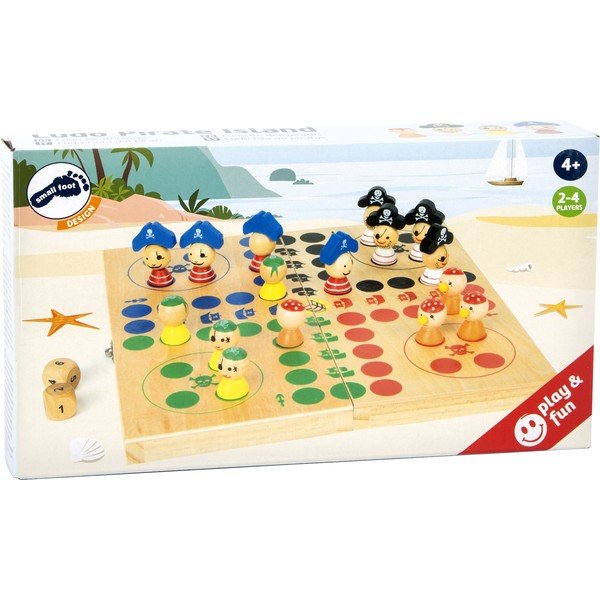 Gioco da tavolo in legno Ludo Pirate Island - Legler-image-3