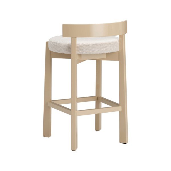 Sgabello da bar beige imbottito (altezza della seduta 66 cm) Hugg – Ellos Home-image-4