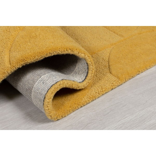 Tappeto rotondo in lana gialla ø 160 cm Gigi - Flair Rugs-image-4