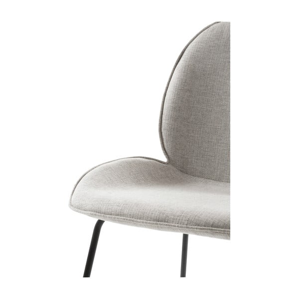 Sedia da pranzo grigia con base in metallo Hella - Canett-image-4