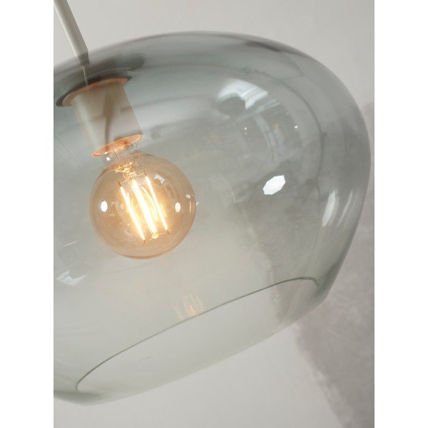 Lampada a sospensione grigia con paralume in vetro ø 35 cm Bologna - it's about RoMi-image-3