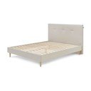 Letto matrimoniale imbottito beige con griglia 160x200 cm Tory - Bobochic Paris