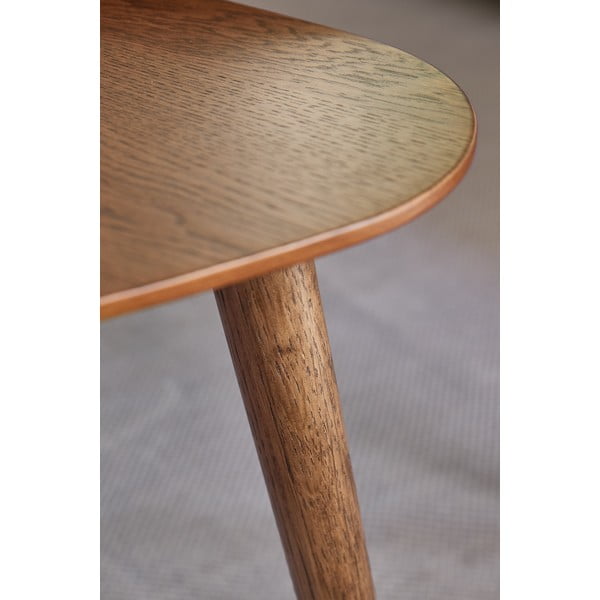 Tavolini marroni in rovere decorato in set di 2 70x100 cm Adda - Unique Furniture-image-3