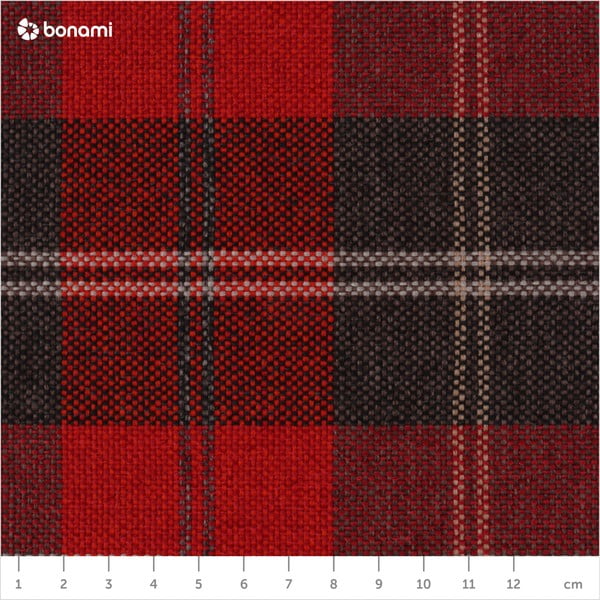 Poltrona vintage a quadri rossi Lorris - Max Winzer-image-1