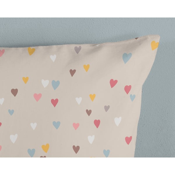 Set copripiumino e federa da bambini marrone/beige in cotone per letto singolo 140x200 cm Hugs – Good Morning-image-3