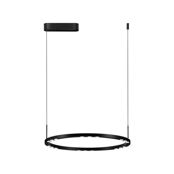 Lampadario LED nero opaco in alluminio con intensità regolabile ø 60 cm Lunette – Nova Luce