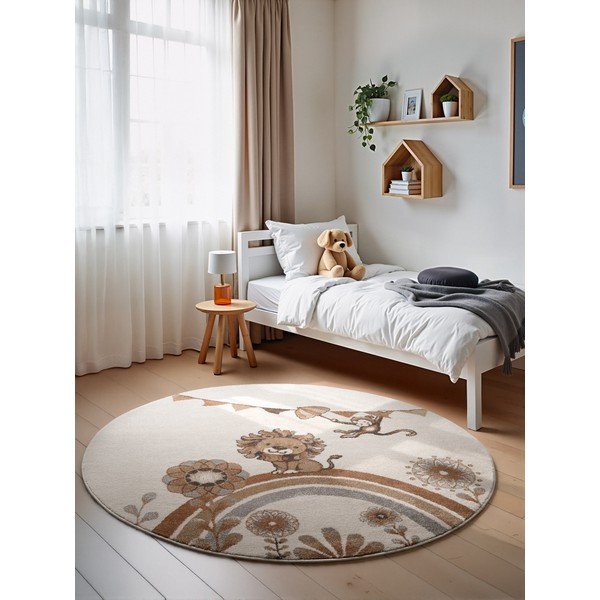 Tappeto per bambini crema ø160 cm Roar like a Lion - Villeroy&Boch-image-1
