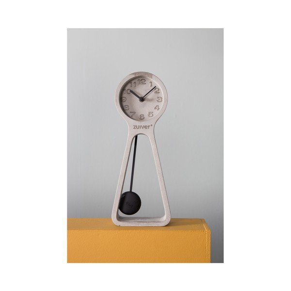 Orologio da tavolo in cemento grigio a pendolo - Zuiver-image-4