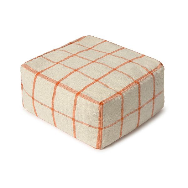 Poggiapiedi color crema Geo Block – Lorena Canals