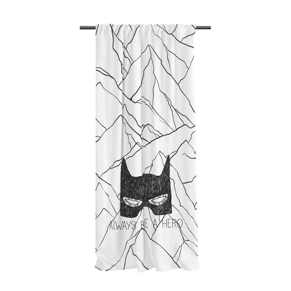Tenda per bambini bianca e nera in raso di cotone 110x170 cm Be a Hero – Butter Kings