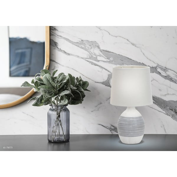 Lampada da tavolo grigio chiaro con paralume in tessuto (altezza 35 cm) Ambon - Candellux Lighting-image-1