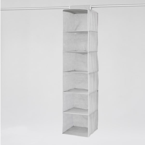 Organizzatore pensile tessile trasparente a 6 ripiani - Compactor