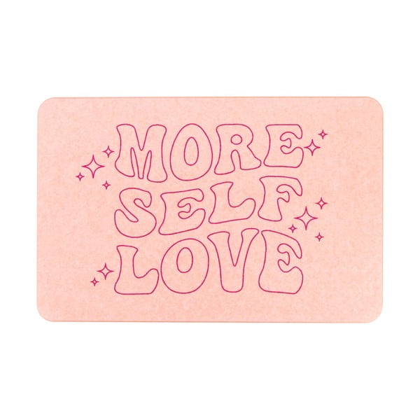 Tappetino da bagno rosa chiaro 39x60 cm More Self Love - Artsy Doormats