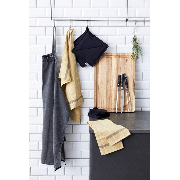 Asciugamano da cucina in cotone giallo Geometrico, 50 x 70 cm Minimal - Södahl-image-4