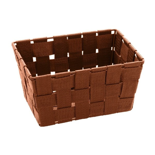 Hnědý úložný košík Wenko Adria, 14 x 19 cm