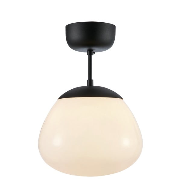 Lampada da soffitto bianca e nera con paralume in vetro ø 25 cm Rise - Markslöjd
