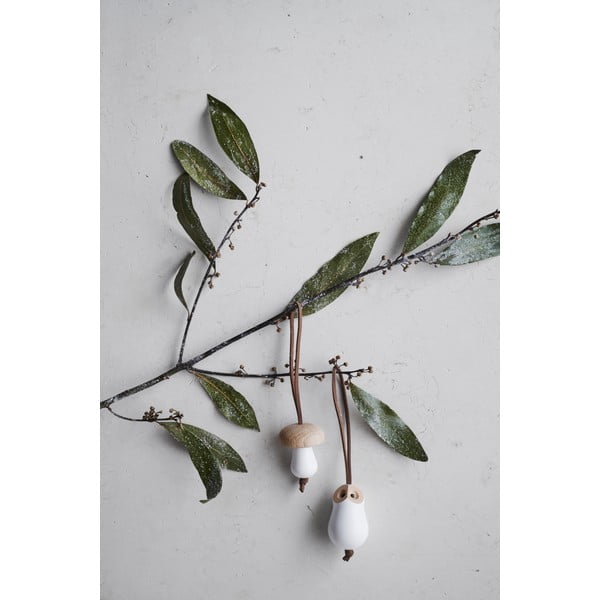 Ornamento natalizio in legno Owl - Rosendahl-image-2