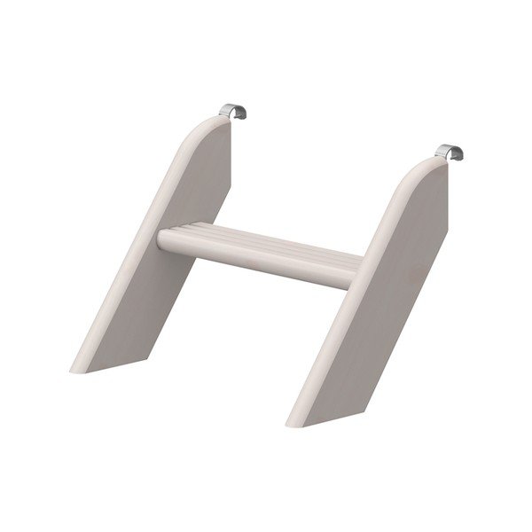 Scala corta in pino grigio per letto da bambino White - Flexa