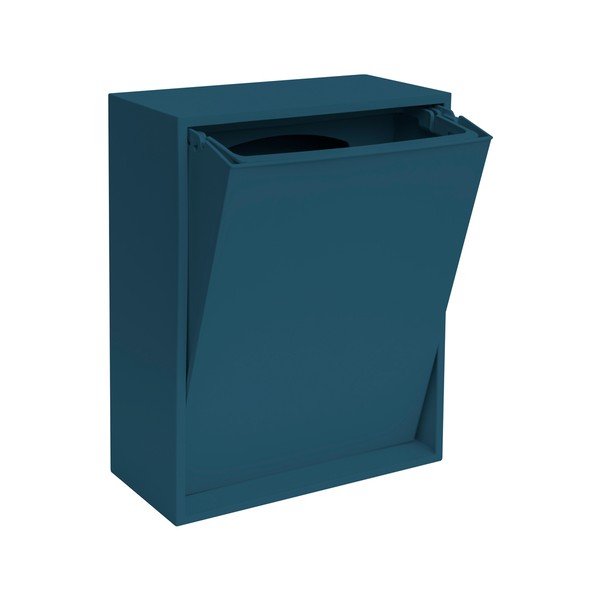 Cestino per la spazzatura blu in plastica riciclata per raccolta differenziata/da parete Recycling Box – ReCollector