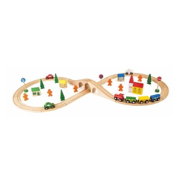 Set di giochi in legno per la ferrovia - Legler