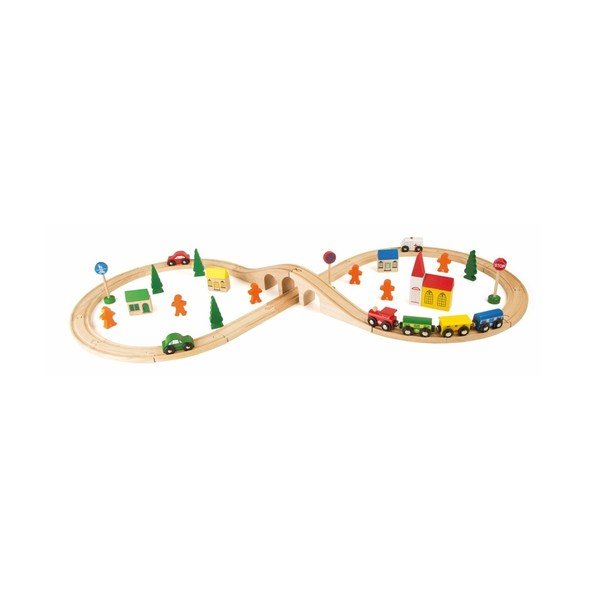 Set di giochi in legno per la ferrovia - Legler