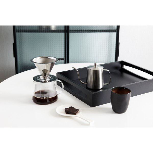 Set per caffè a goccia argentato in acciaio inox 500 ml Slow Coffee – Leopold Vienna-image-1