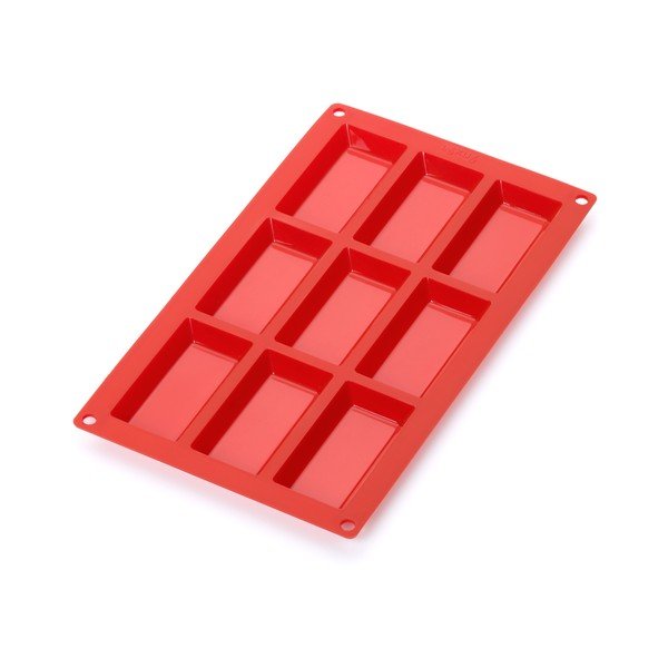 Stampo in silicone rosso per 9 mini dessert - Lékué