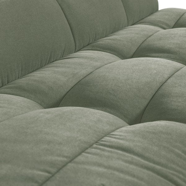 Panchina verde in imbottito con rivestimento in velluto Cluster – vtwonen-image-1