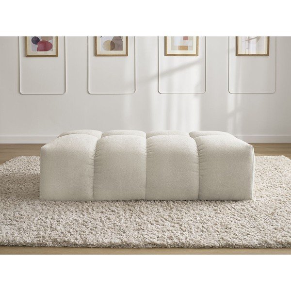Poggiapiedi beige con rivestimento in ciniglia Everest – Bobochic Paris-image-3