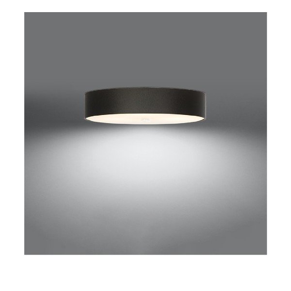 Lampada da soffitto nera con paralume in vetro ø 70 cm Herra - Sollux-image-2