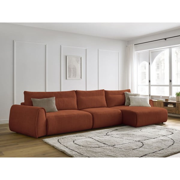 Divano angolare arancione Aden – Bobochic Paris-image-1