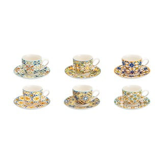 Set di 6 tazze con piattini Medicea - Brandani