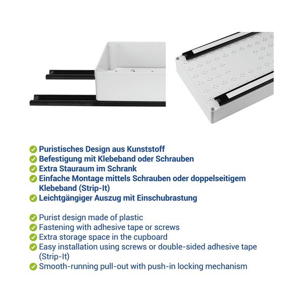 Ripiano aggiuntivo regolabile bianco in plastica 17x38,5 cm Simon – Wenko-image-2