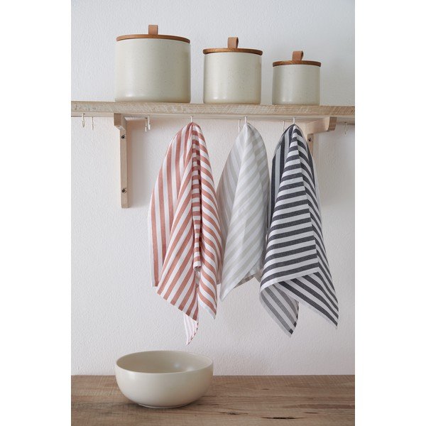 Set di 2 asciugamani in cotone 50x70 cm Stripes - Casafina-image-1