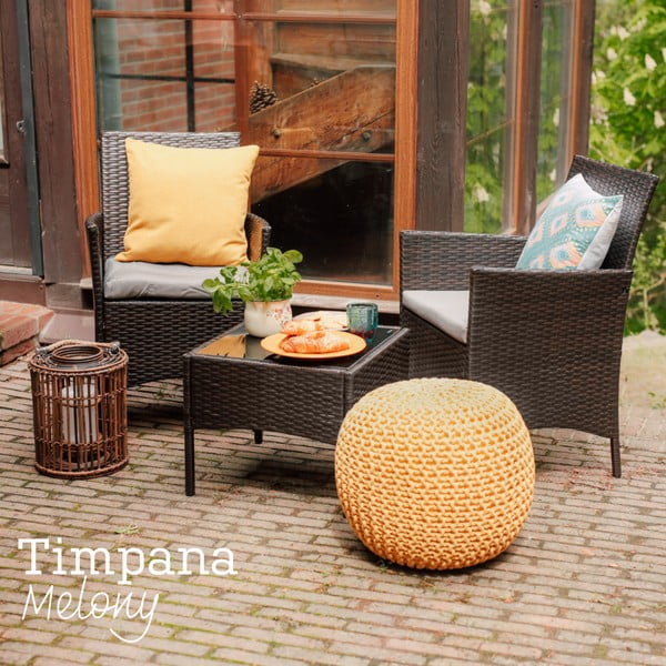 Set di mobili da giardino in rattan artificiale Melony - Timpana-image-1