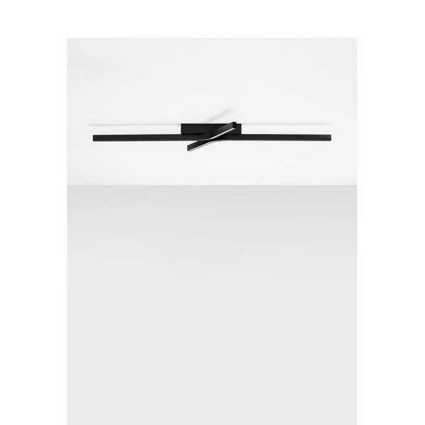Plafoniera LED nera opaca in alluminio con intensità regolabile 50x100 cm Akro – Nova Luce-image-4