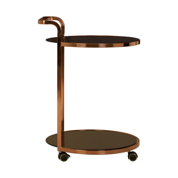 Tavolo da portata su rotelle con piano in vetro ø 50 cm Ackley - Premier Housewares-image-4