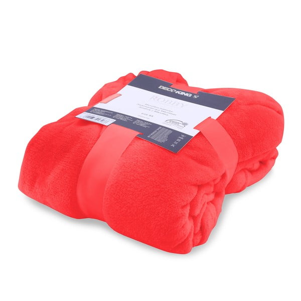 Accappatoio unisex rosso in microfibra, taglia M Robby - DecoKing-image-1