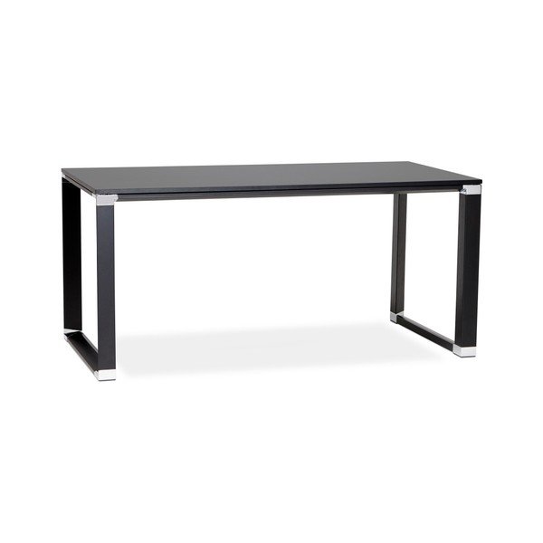 Scrivania nera con piano in legno Warner - Kokoon