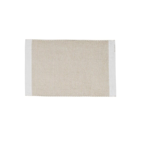 Tappetino da bagno in tessuto bianco e beige 50x80 cm Grid - Mette Ditmer Denmark
